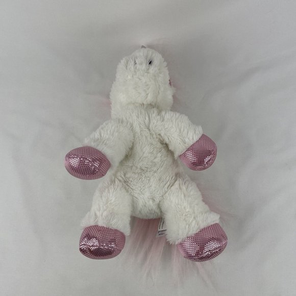 Aurora White Unicorn 12" Plush Pink Sparkle Hooves Ears Horn Stuffed Toy 2017 - Picture 6 of 8